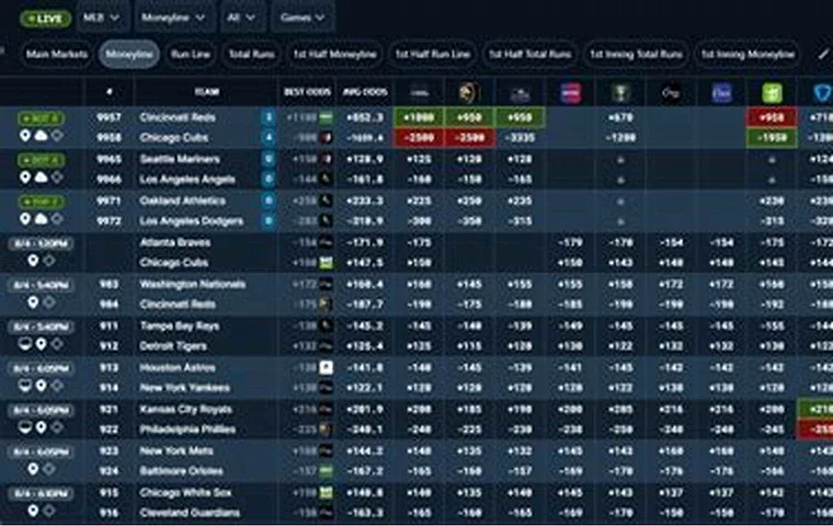 Sportsbook with live betting markets